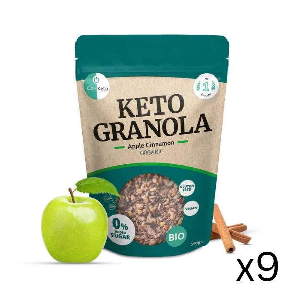 Bio Keto Granola Apple Cinnamon Go-Keto 290gr x9