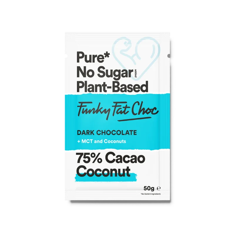 Barretta di chocolate Bio coconut Funky Fat Foods 50g x10 – product overview