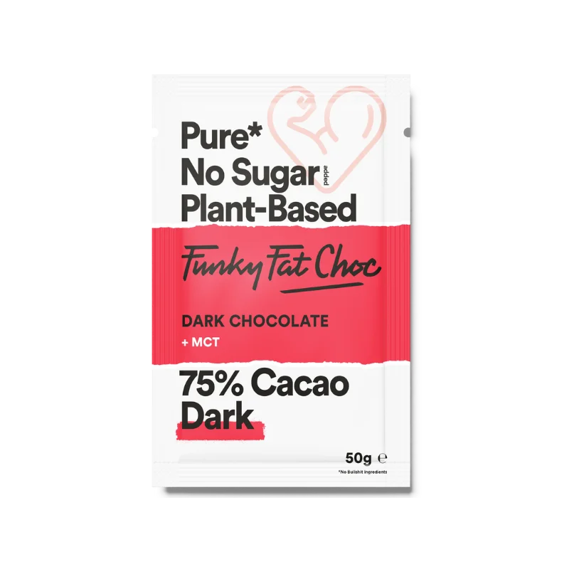 Barretta di Cioccolato Bio Fondente Funky Fat Foods 50g x10 – product overview