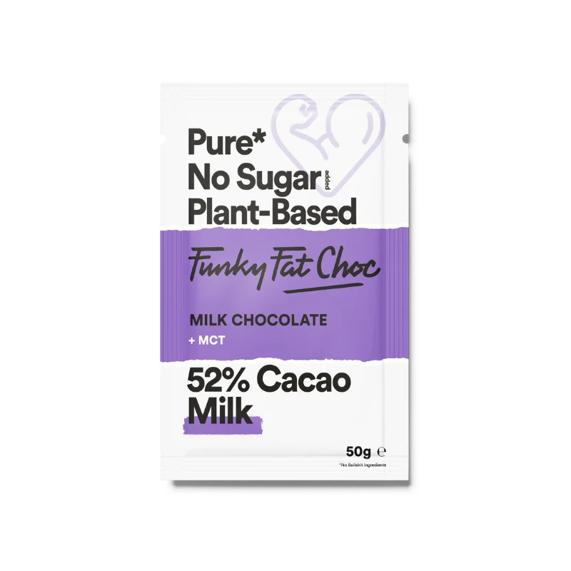 Barretta di cioccolato Bio al Latte Funky Fat Foods 50g x10 – product overview