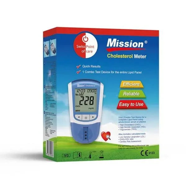 Cholesterol Meter Mission 3-in-1 Swiss Point of Care swiss point of care P-MMET-01SP