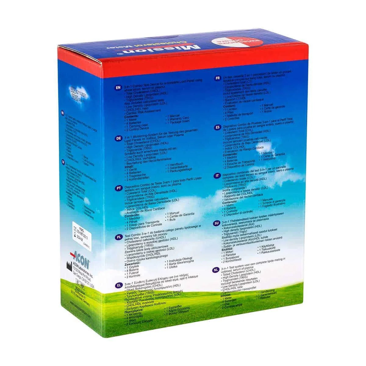 Cholesterol Meter Mission 3-in-1 Swiss Point of Care swiss point of care P-MMET-01SP