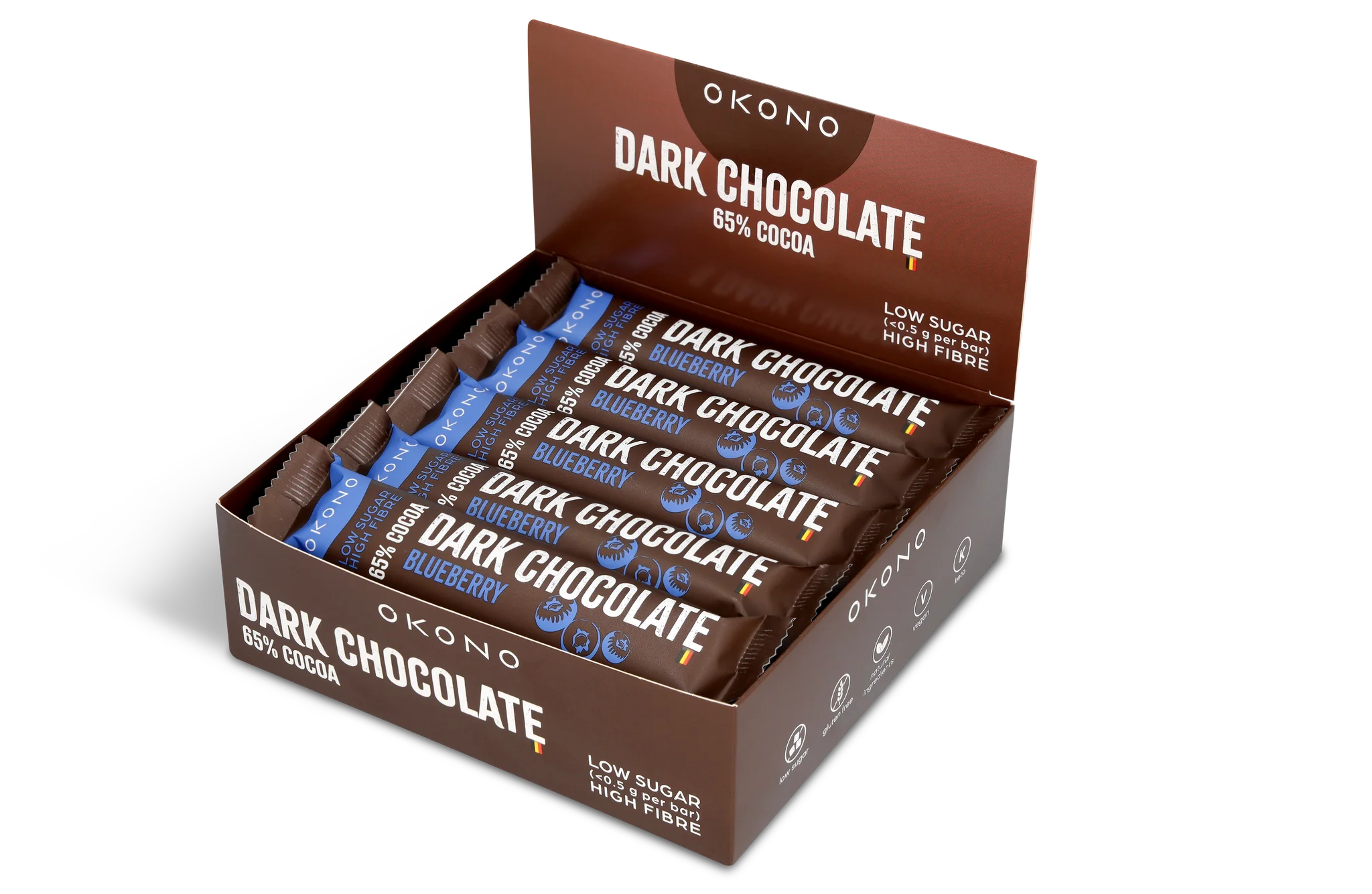 Dark Chocolate Blueberry OKONO 35g x20 OKONO 03000066