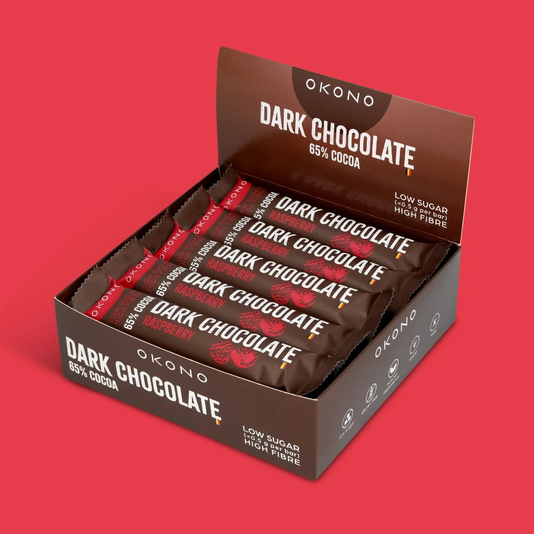Dark Chocolate Raspberry OKONO 35g x20 OKONO 03000064