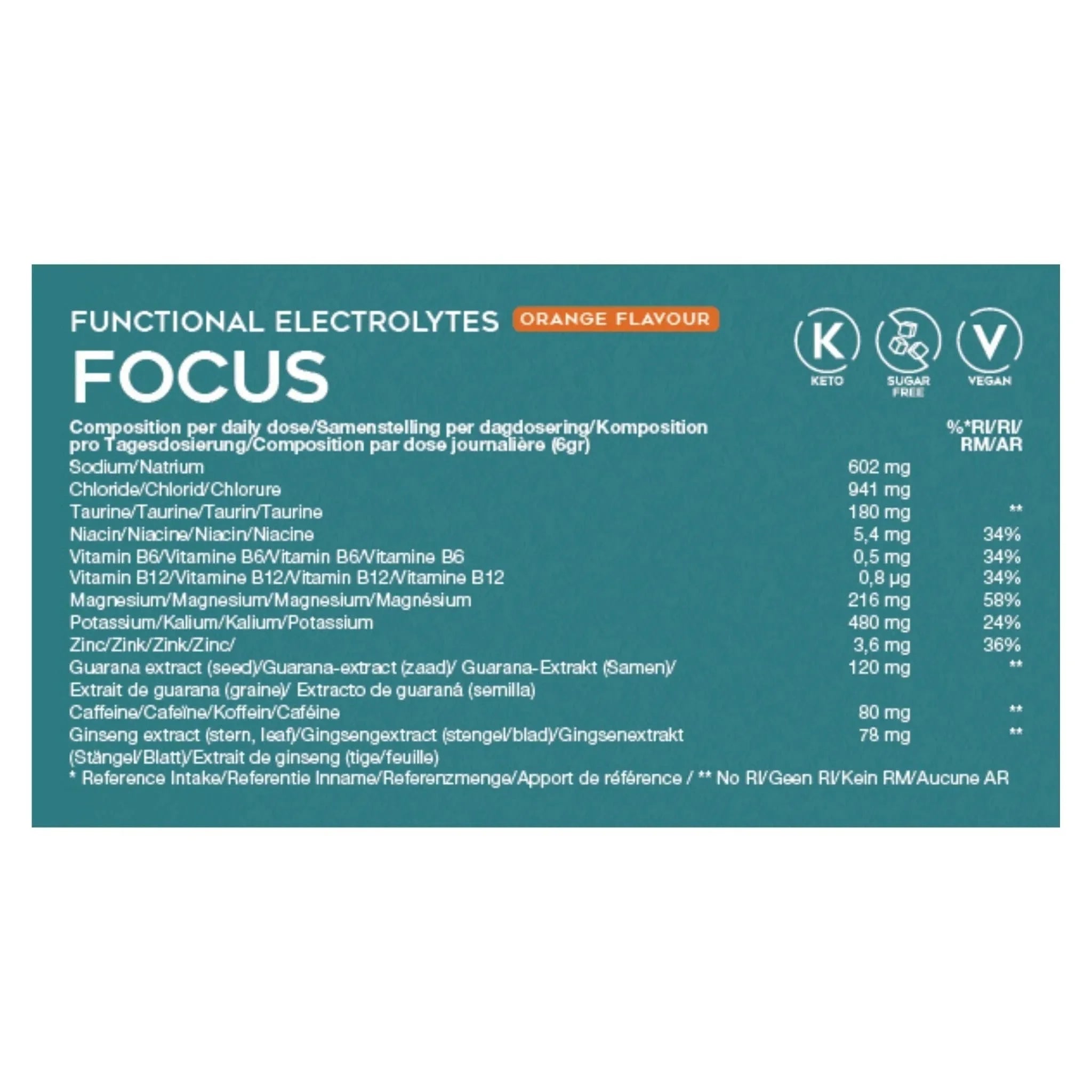 Functional Electrolytes Drink Mix Focus Orange Go-Keto 41 servings go-keto P-GK-584-FOCUS