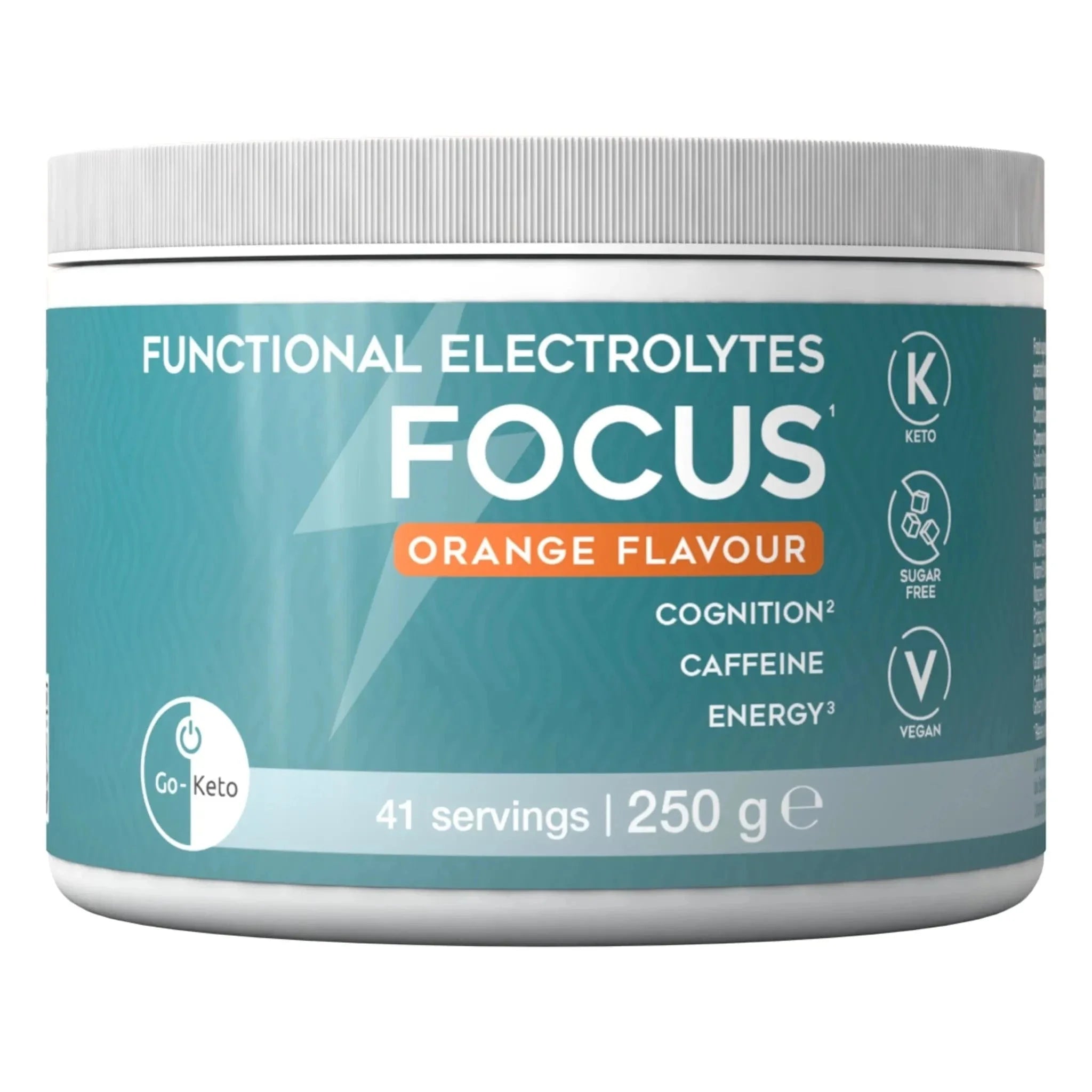 Functional Electrolytes Drink Mix Focus Orange Go-Keto 41 servings x6 go-keto O-GK-614-FOCUS