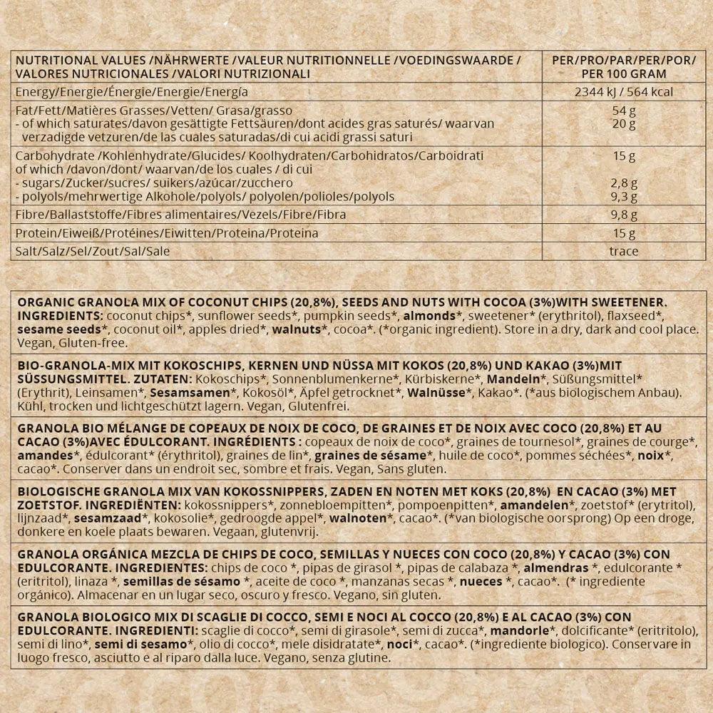 Bio Keto Granola Cocco Cacao Go-Keto 290g – product overview