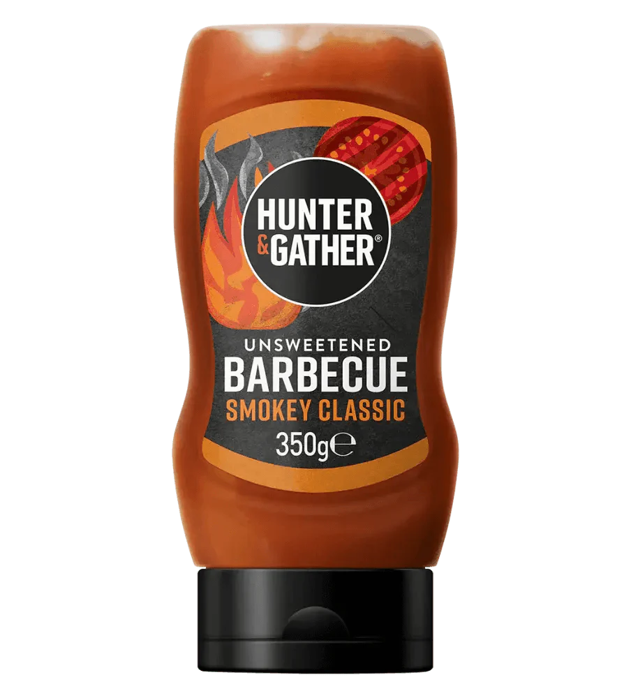 Hunter & Gather Unsweetened Barbecue Sauce Smokey Classic Hunter & Gather 350g 00900039 Vital20