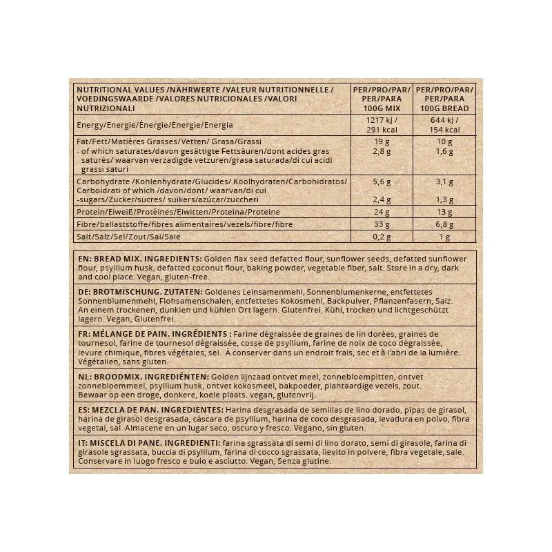 Keto Bread Mix Brown Go-Keto 270g – product overview