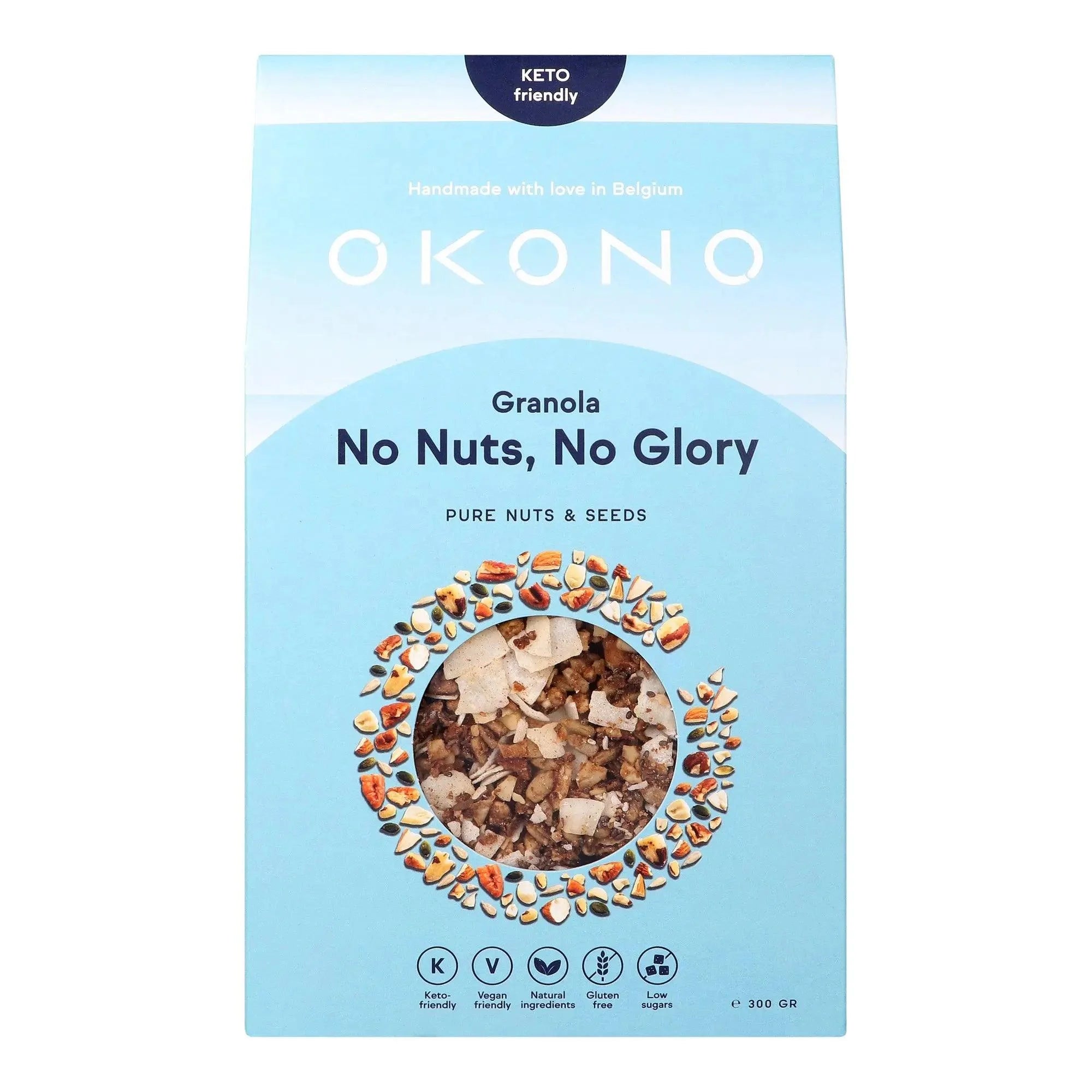 Keto Granola No Nuts, No Glory - Pure Seeds & Nuts x8 okono 03000027
