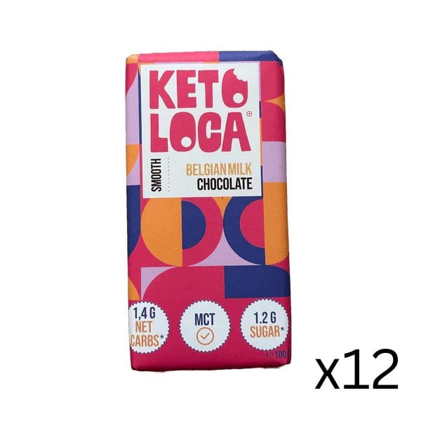 keto loca Belgian Chocolate Milk Keto-Loca 100g x12 02800008 Vital20