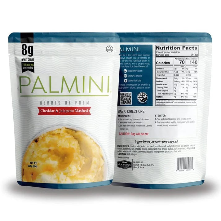 Low Carb Mashed Cheddar Jalapeno Palmini 226g x6 palmini 04300020