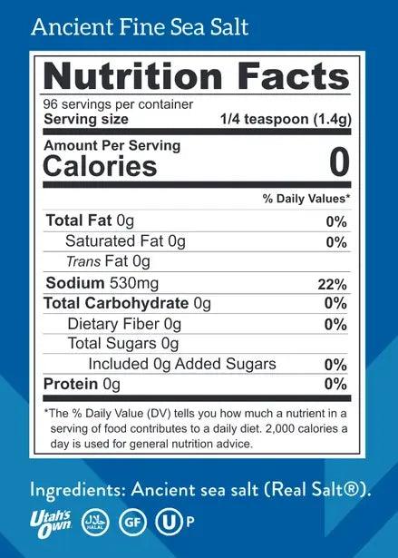 Real Salt Fine Shaker 135g 01000002 Vital20