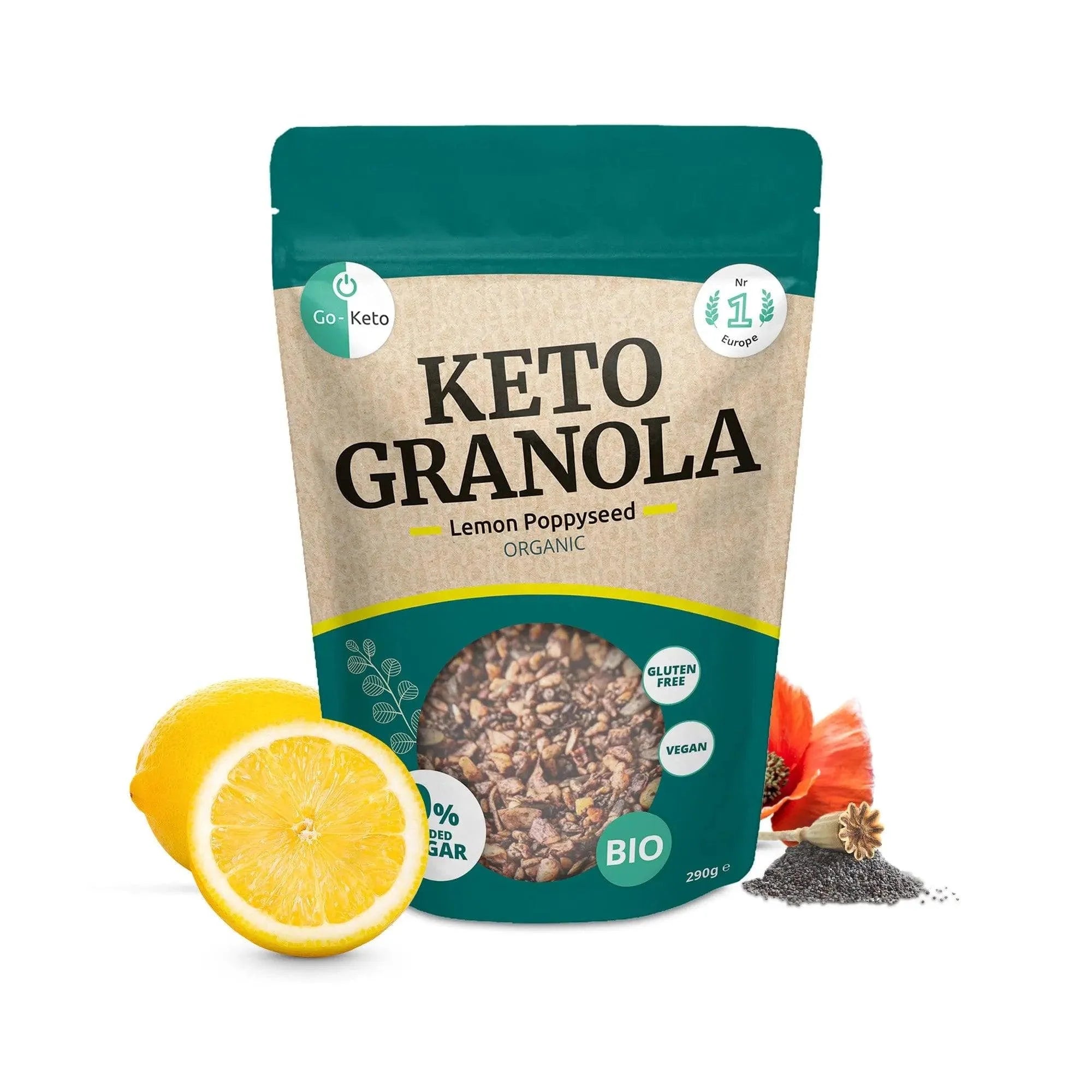 Bio Keto Granola Lemon Poppyseed Go-Keto 290g x6 go-keto  O-GK-GRLP-41