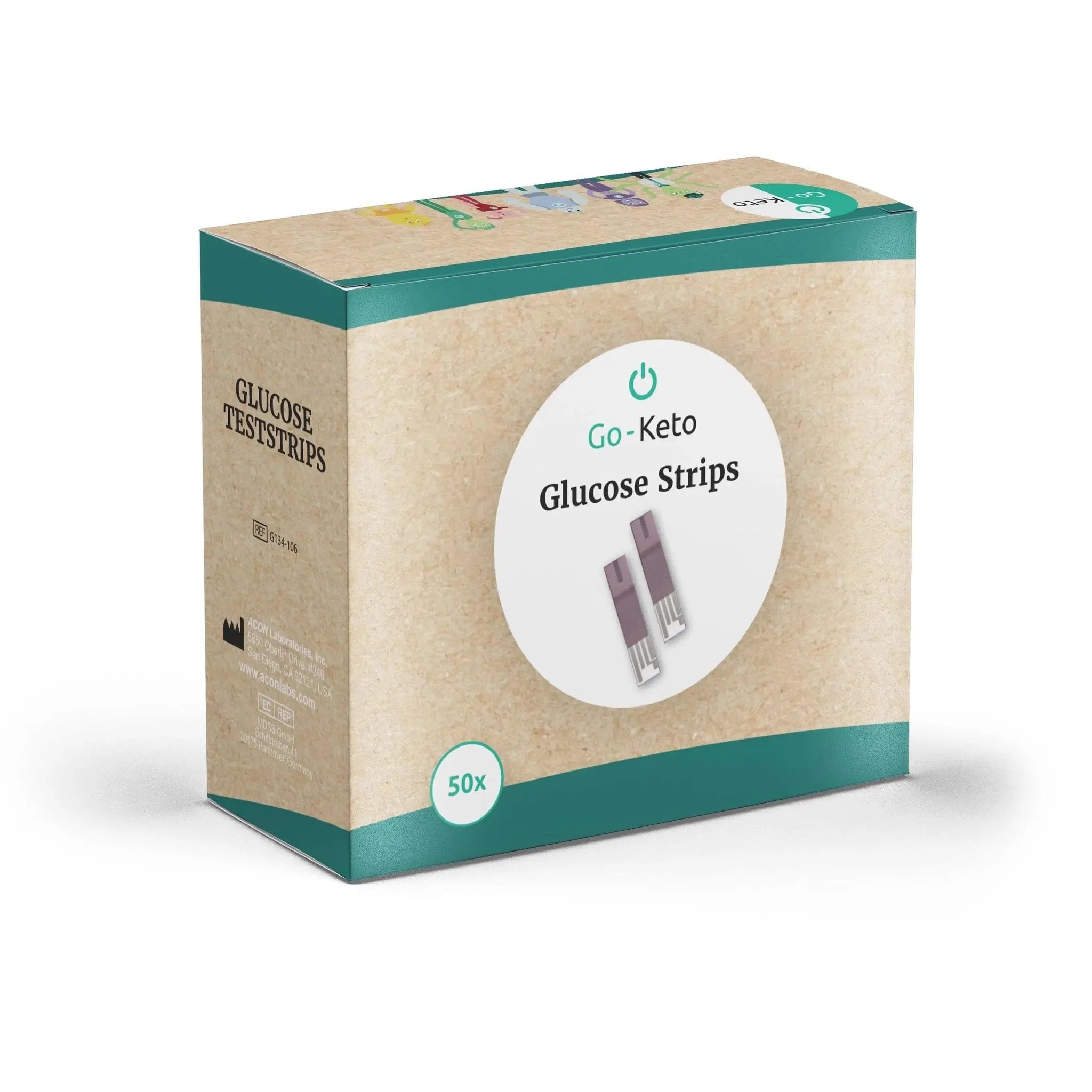 Go-Keto Glucose Test Strips (50 pcs) – product overview