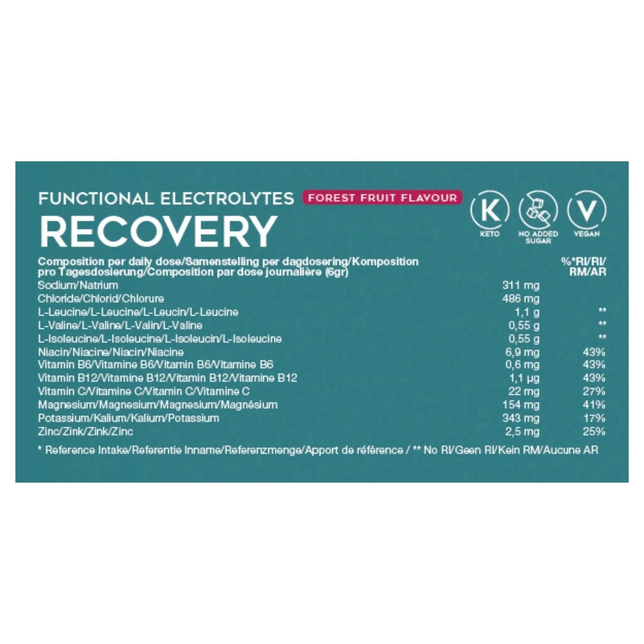 Functional Electrolytes Drink Mix Recovery Forest Fruit Go-Keto 41 servings x6 go-keto  O-GK-607-RECOVER
