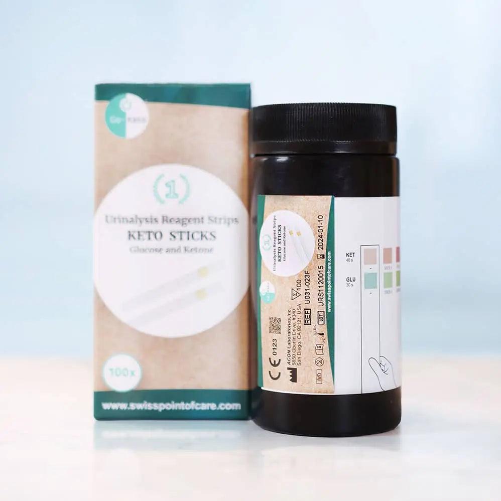 Go-Keto Glucose Ketone Urine Sticks Go-Keto x100 P-GK-URIN-2P Vital20