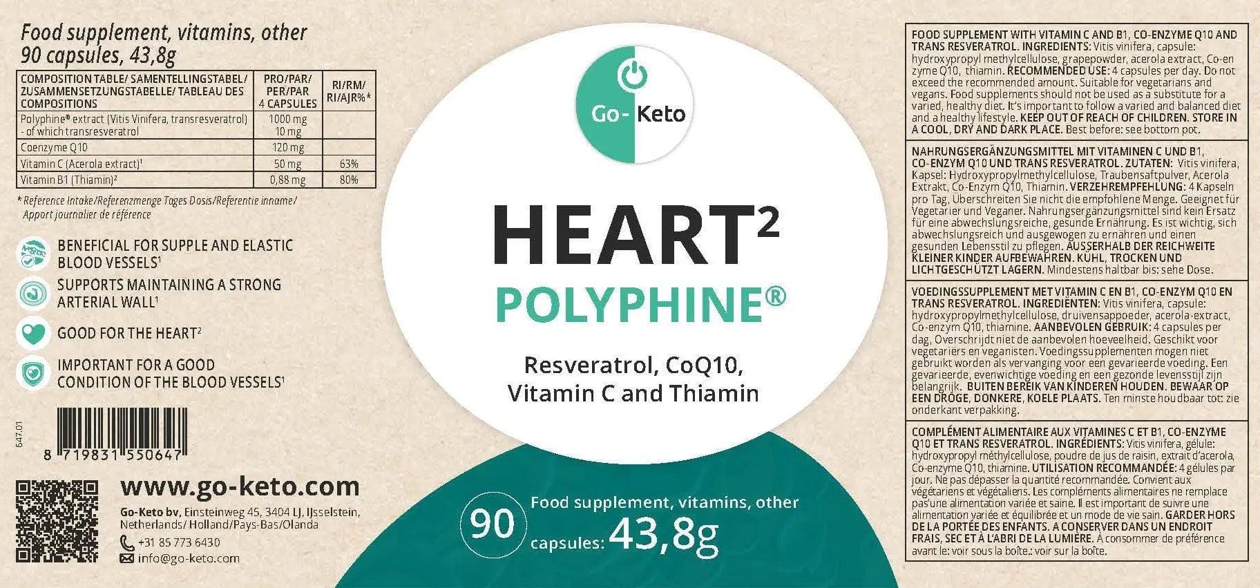 Go-Keto Good for Heart Polyphine Go-Keto x90 P-HEA-90NL Vital20