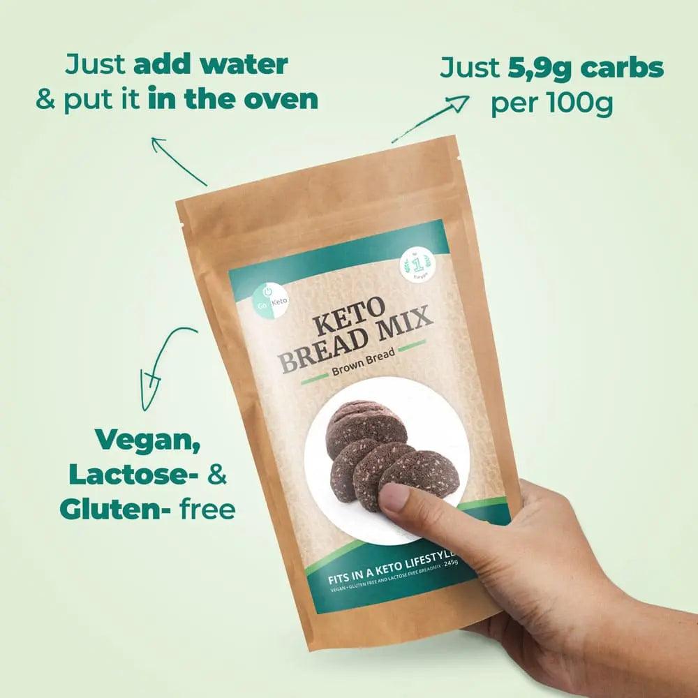 Go-Keto Keto Bread Mix Brown Go-Keto 270g P-GKBB-BAK04 Vital20
