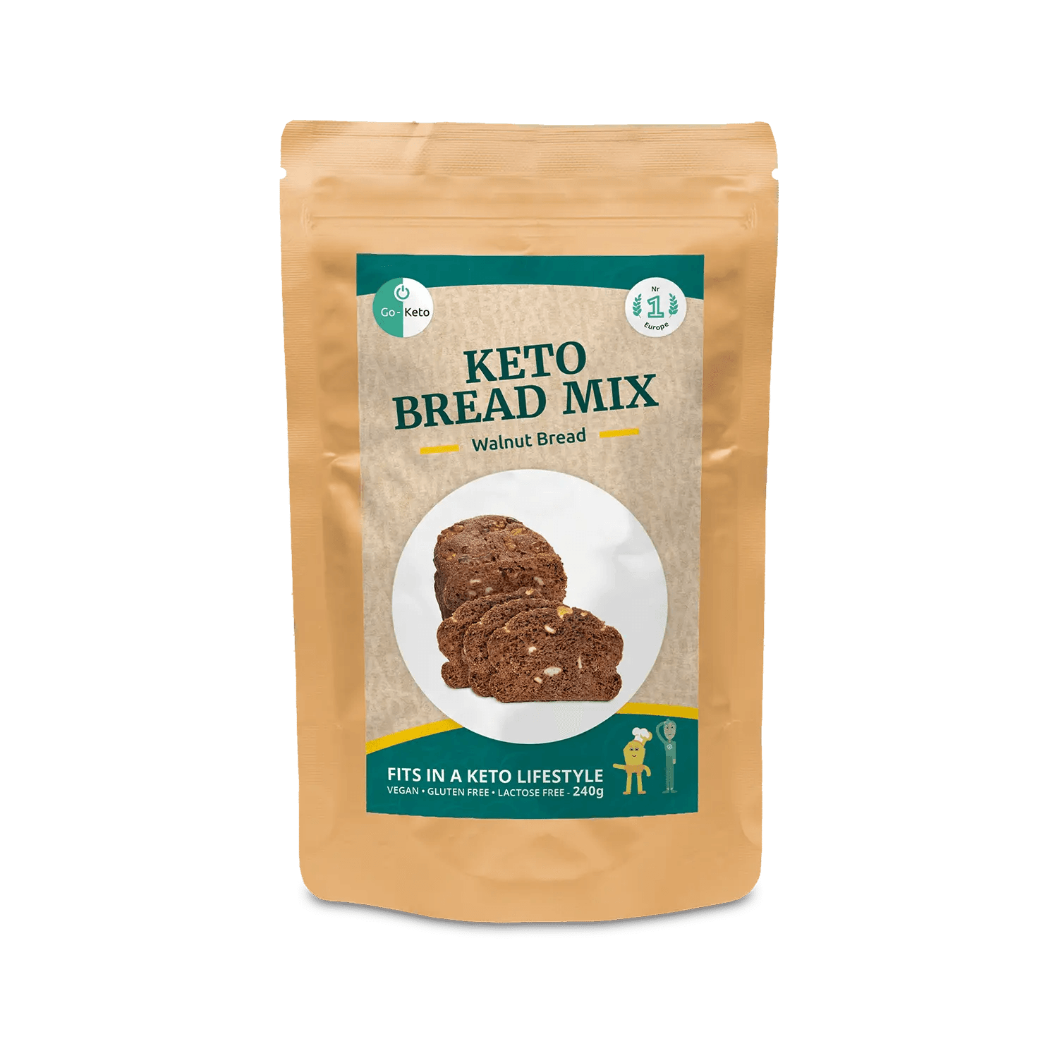 Go-Keto Keto Bread Mix Walnut Go-Keto 270g P-GKFB-48BAK Vital20