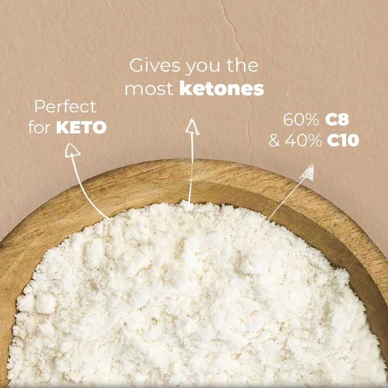 Go-Keto MCT Powder Coconut C8/C10 Go-Keto 250g P-GK-250MCT-UNFL Vital20