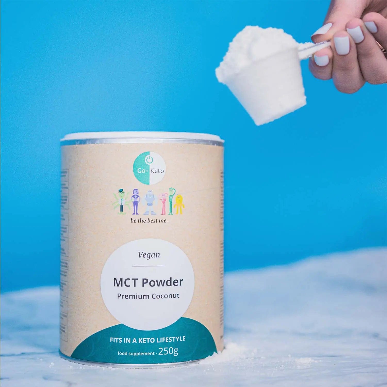 Go-Keto MCT Powder Coconut C8/C10 Go-Keto 250g P-GK-250MCT-UNFL Vital20