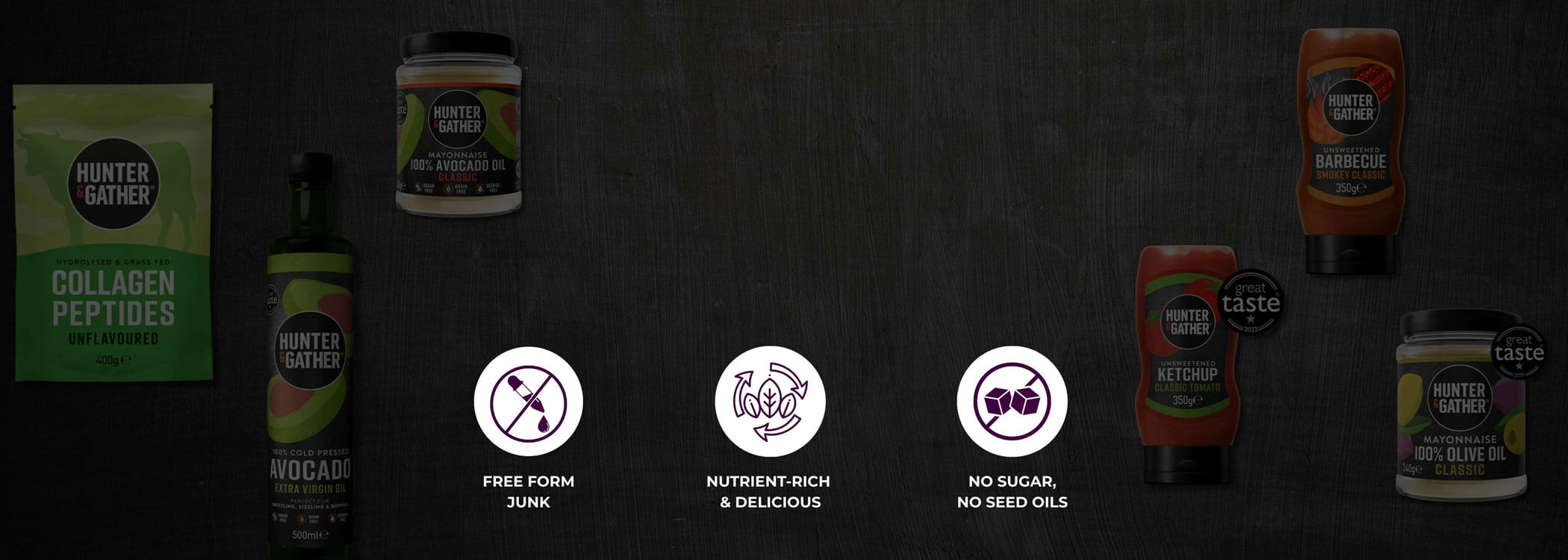 Hunter & Gather Products | Real Food Collagen Mayo Oils