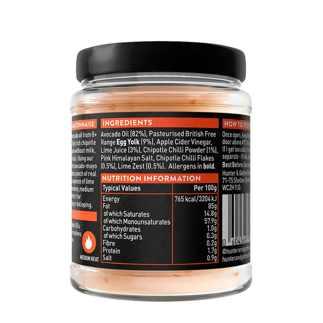 Hunter & Gather Avocado Oil Mayonnaise Chipotle & Lime Hunter & Gather 175g 00900006 Vital20