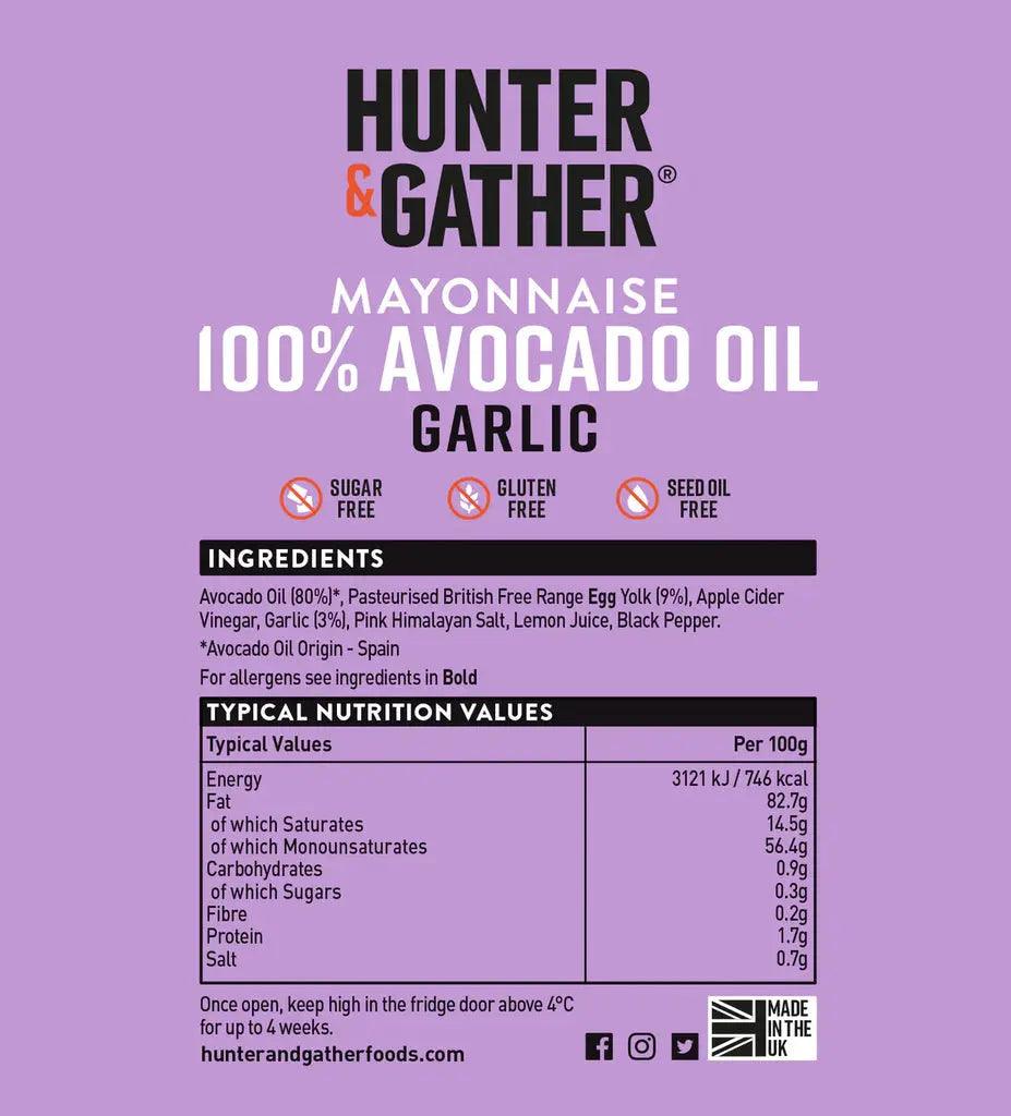Hunter & Gather Avocado Oil Mayonnaise Garlic Hunter & Gather 250g 00900035 Vital20
