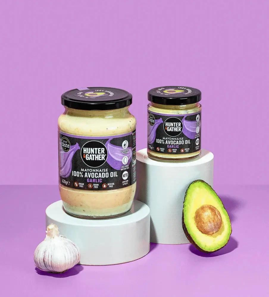 Hunter & Gather Avocado Oil Mayonnaise Garlic Hunter & Gather 630g 00900011 Vital20