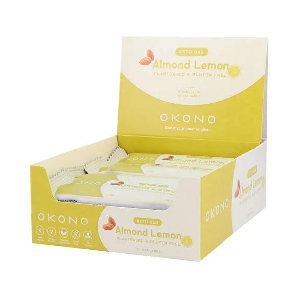 Keto Bar Almond Lemon OKONO 40g x12 okono Snacks 03000029