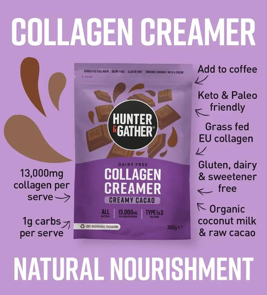 Keto Collagen Creamer Cacao Hunter & Gather 300g hunter & gather  00900043