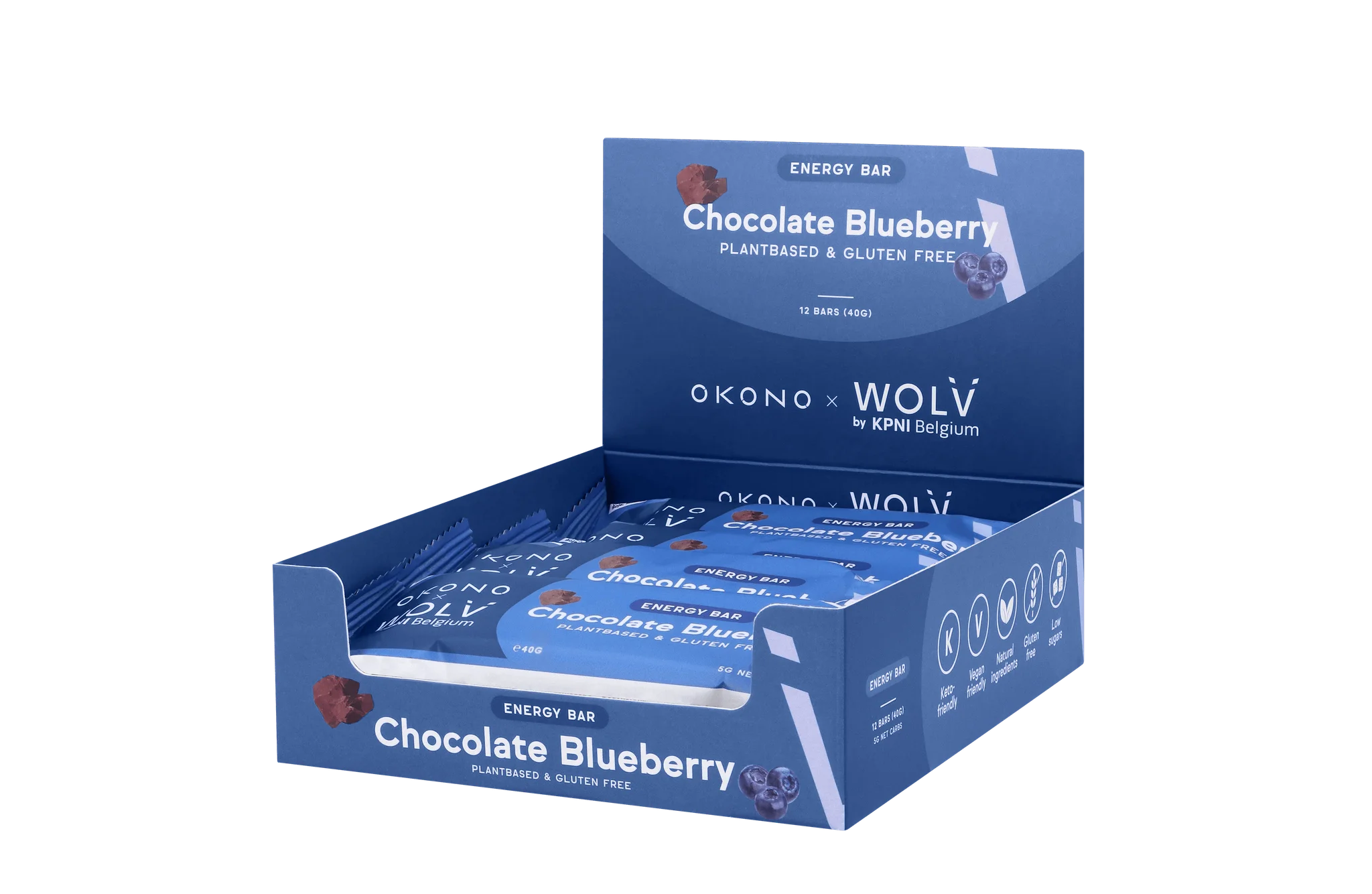 Keto Energy Bar Chocolate Blueberry Okono okono Snacks 03000021