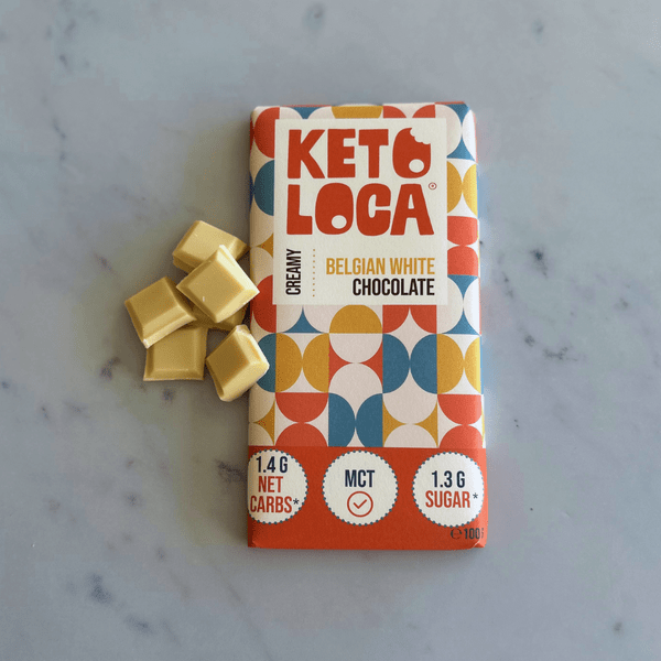 Keto Loca Belgian Chocolate White Keto-Loca 100g 02800003 Vital20