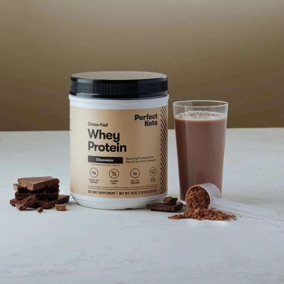 Keto Whey Protein Chocolate Perfect Keto 511g perfect keto  P-PKWC-30