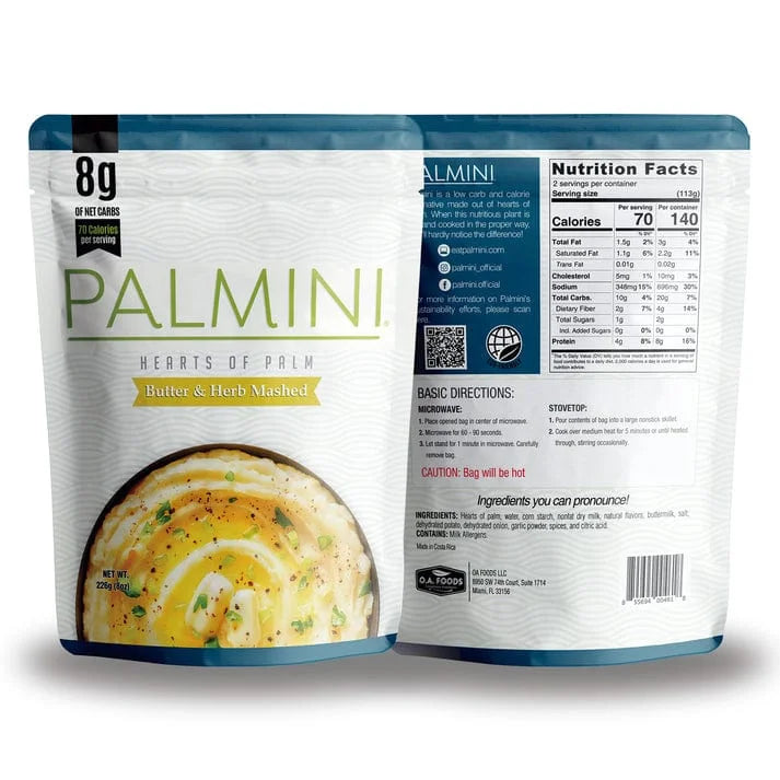 Low Carb Mashed Butter & Herb Palmini 226g x6 palmini  04300018