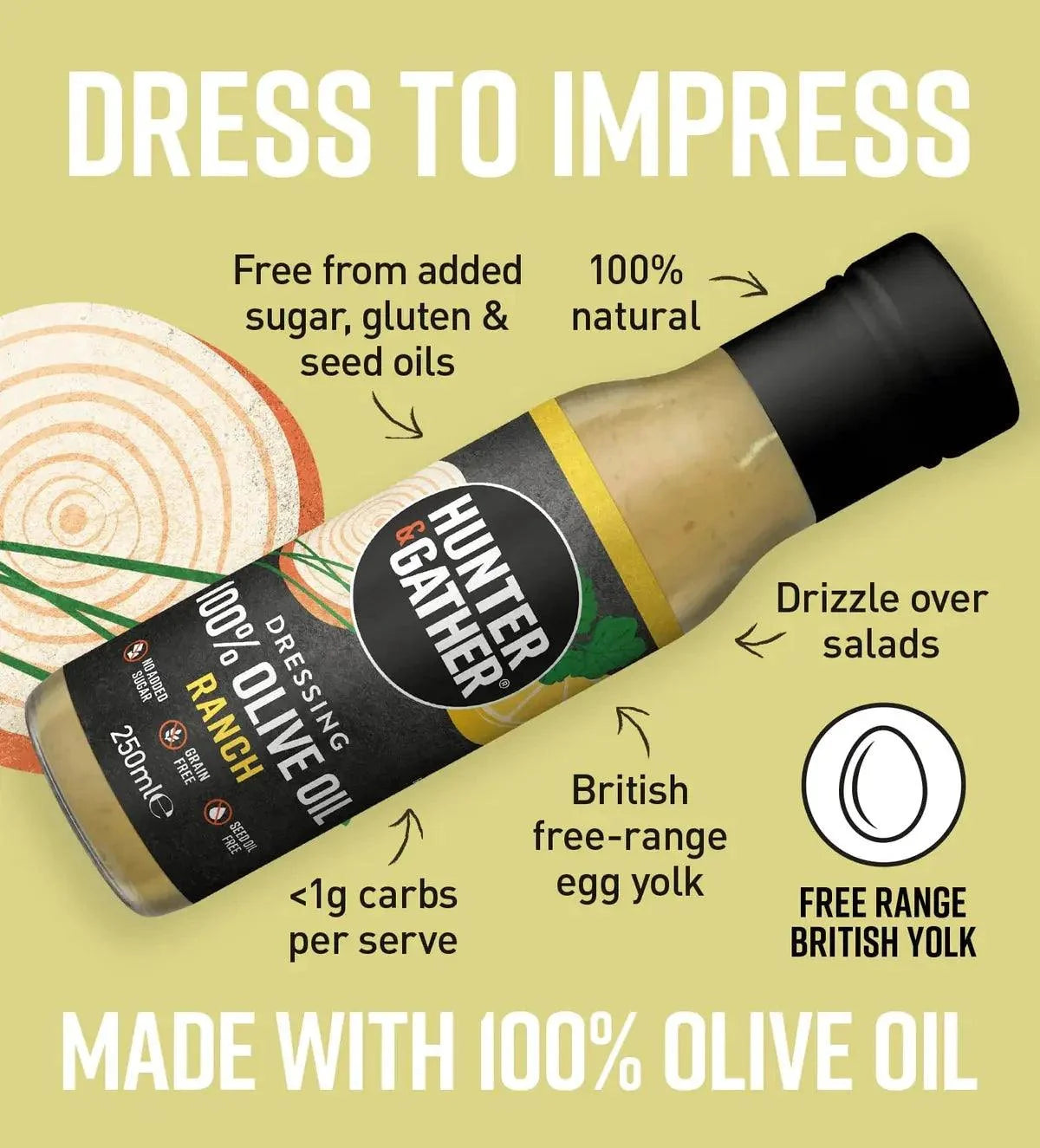 Olive Oil Dressing Ranch Hunter & Gather 250ml hunter & gather  00900017