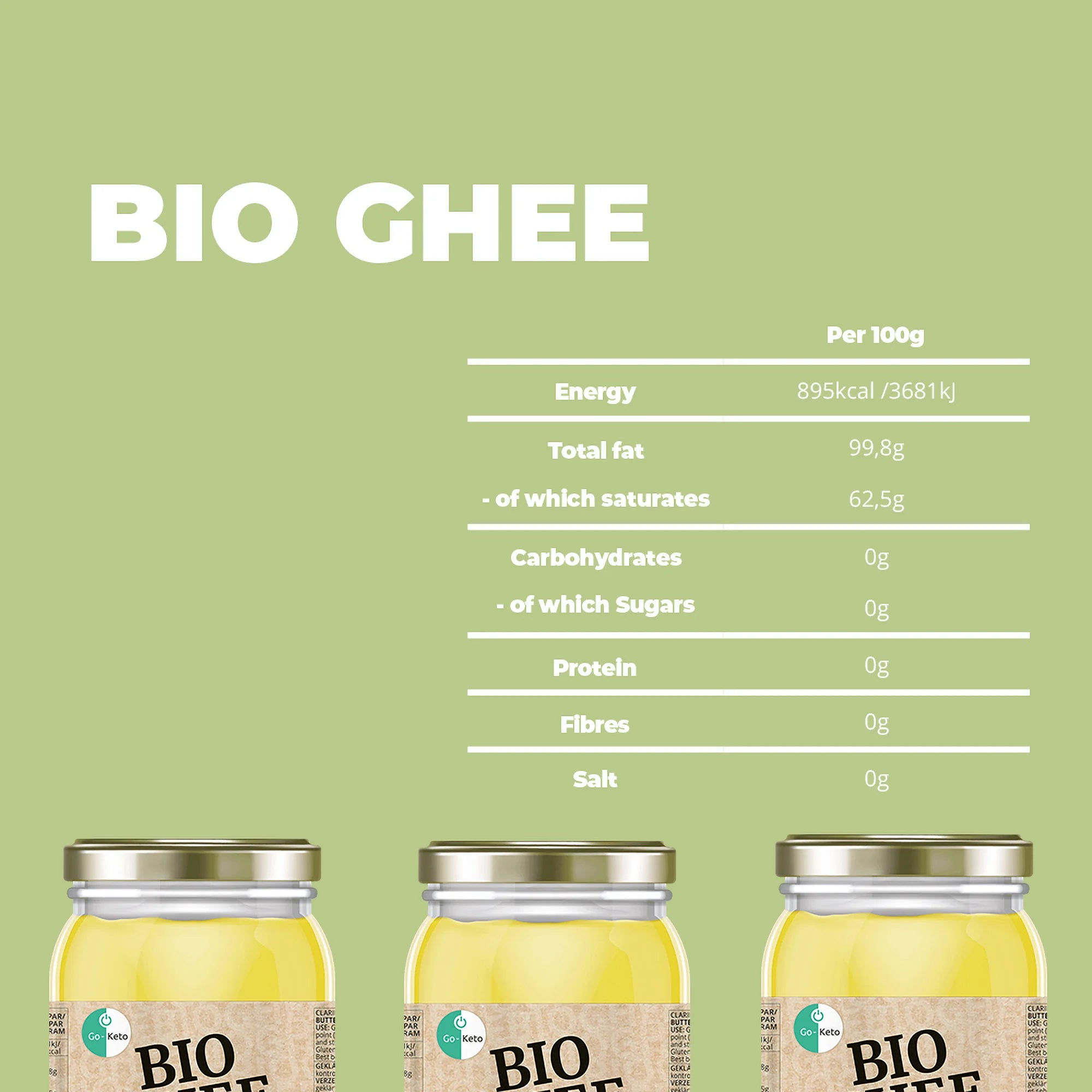 Organic Bio Ghee 1,250g – product overview
