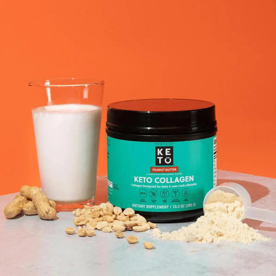 Perfect Keto MCT Collagen Powder Peanut Butter Perfect Keto 395g P-PKKCPB-12 Vital20