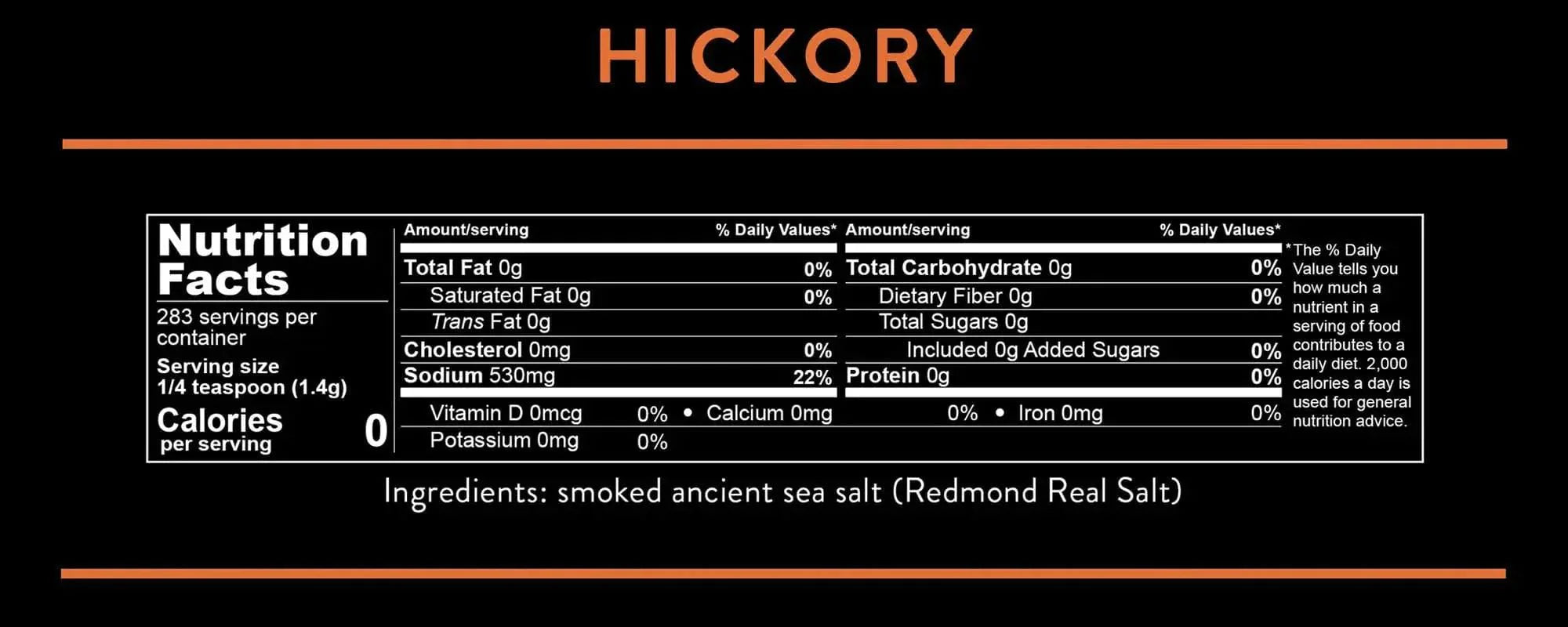 Real Salt Smoked Hickory Pouch 397g 03400033 Vital20