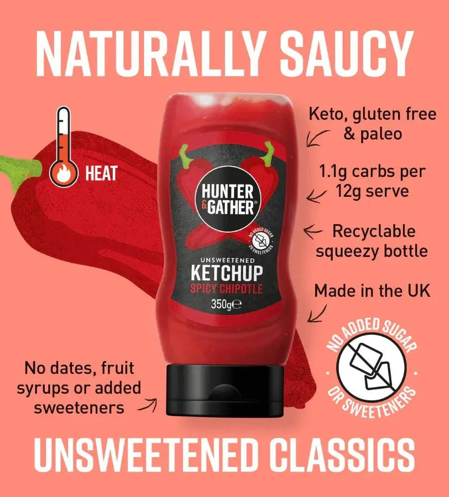 Unsweetened Spicy Chipotle Ketchup Hunter & Gather 350g hunter & gather  00900038